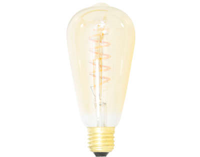 Lamp light glas d6.5h14.5cm oranje