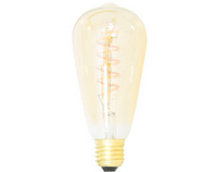 Lamp light glas d6.5h14.5cm oranje