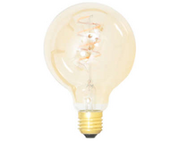 Lamp light glas d9.5h14cm oranje