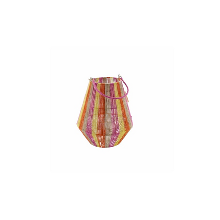 Lantaarn jute d26h30cm multi