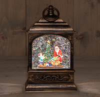 Lantaarn kerstman b13.5h25.5cm bo