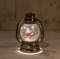 Lantaarn kerstman d13.5h20cm bo