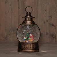 Lantaarn kerstman glitterwater