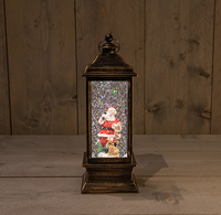 Lantaarn kerstman vk 13.5h20cm bo