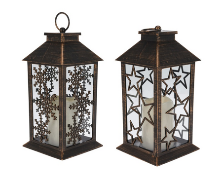 LANTAARN LEDKAARS 28CM ZWART