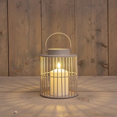 Lantaarn met kaars 18x15cm zaqnd