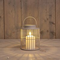 Lantaarn met kaars 18x15cm zaqnd