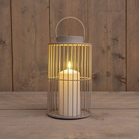 Lantaarn met kaars 26x15cm zand