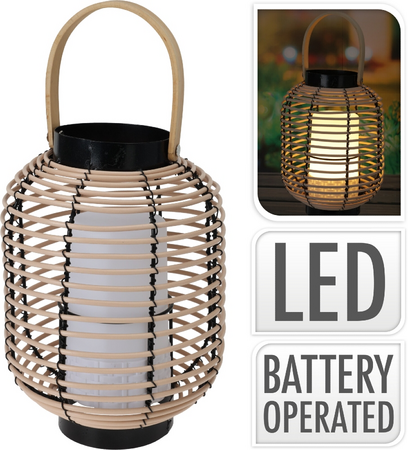 LANTAARN PE ROTAN MET HANDVAT