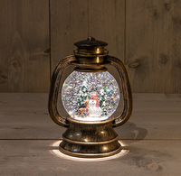 Lantaarn sneeuwman d13.5h20cm bo