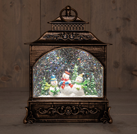 Lantaarn sneeuwpop b22h29cm bo