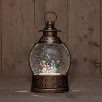 Lantaarn sneeuwpop glitterwater