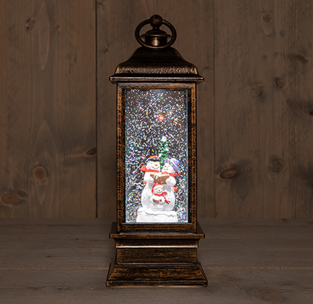 Lantaarn sneeuwpop vk10.5h29cm bo