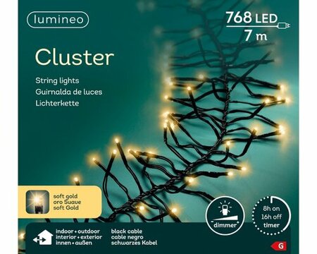Led cluster 7m-768l zwrt/soft gold