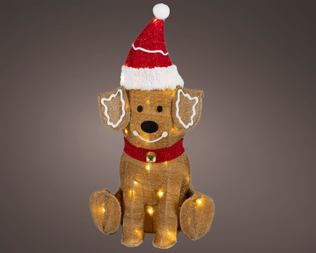 Led hond l23b32h56cm-30l warm wit