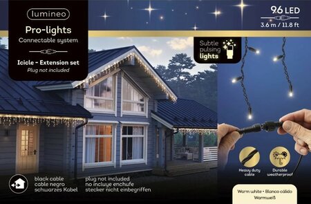 Led icicle l360h60cm96l zwrt/wwit