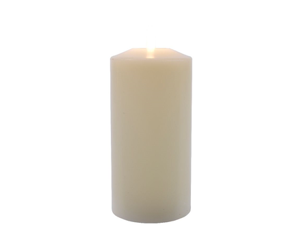 Led kerk wax d7.5h19cm-1l creme bo