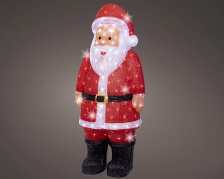 Led kerstman l37h108cm200l rd/kwt