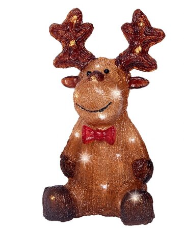 Led rendier l15b17h28cm-30l brn/kwt