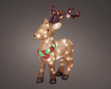 Led rendier l21b37h54cm-80l brn/kwt