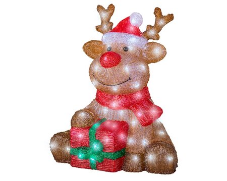 Led rendier l35b39h45cm brn/kwt