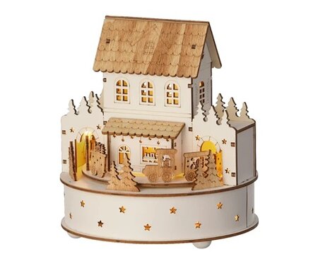 Led scenery d17.5h19.5cm ntrl/wwit