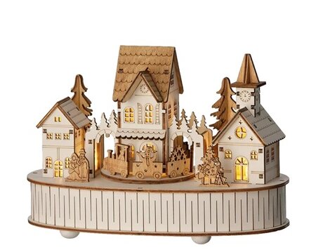 Led scenery l12b22h15.5cm ntrl/wwit