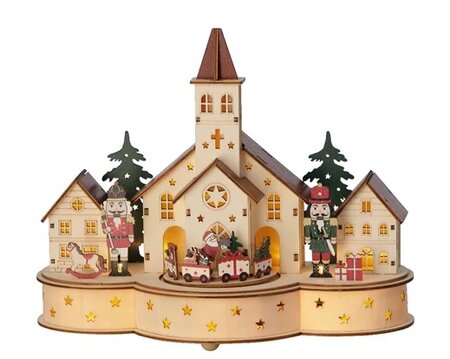 Led scenery l14b30h24.5cm kleur/wwt