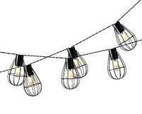 Led solar metaal l350cm-8l zwart/ww