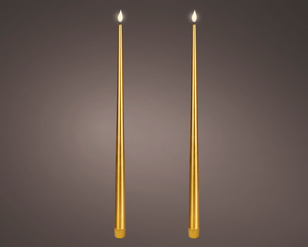 Leddinerkrs 3d vlam d2h43cm 2st goud