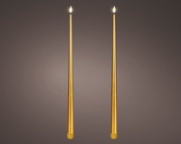 Leddinerkrs 3d vlam d2h43cm 2st goud