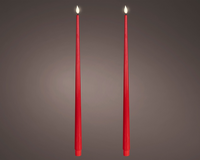 Leddinerkrs 3d vlam d2h43cm 2st rood