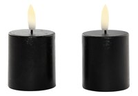 Ledkaars 3d.vlam d5h8cm 2st zwart