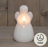 Ledkaars engel 3d.vlam wit