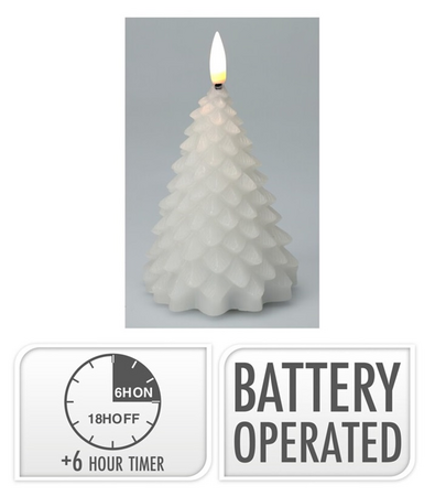 LEDKAARS KERSTBOOM 11CM WIT