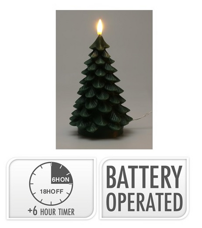 LEDKAARS KERSTBOOM 17CM D GROE