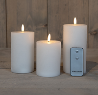 Ledkaars wax+3d lont+ ab bo s3 wit