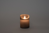 Ledkaars wax+vlam h10cm grs bo