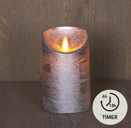 Ledkaars wax+vlam h12.5cm bo zlv