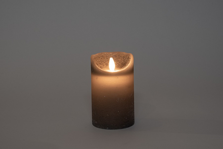 Ledkaars wax+vlam h12.5cm grs bo - afbeelding 1