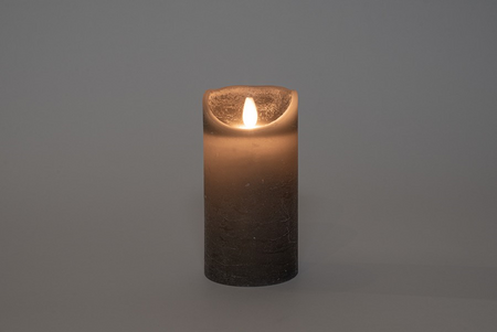 Ledkaars wax+vlam h15cm grs bo - afbeelding 1