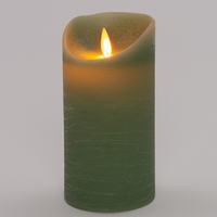 Ledkaars wax+vlam h15cm jade bo