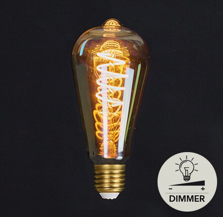 Ledlamp spiraal 2w/e27 d64l145mm