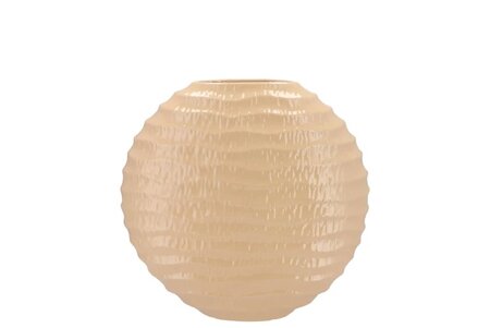 LIMA BEIGE VASE OVAL 23X10X22CM
