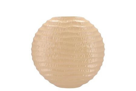 LIMA BEIGE VASE OVAL 31X12X30CM