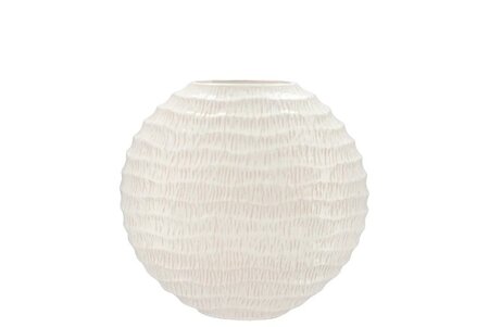 Lima white vase oval 23x10x22cm.