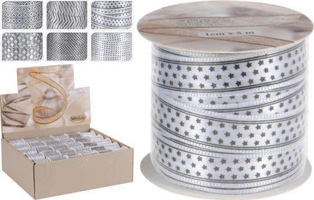 LINT 1CMX5M WIT ZWART 6ASS