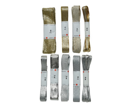 Lint pes l400b0.5cm zilver/goud a9