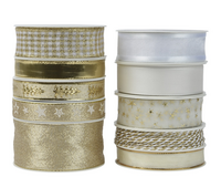 Lint pes l400b1.5cm goud/parel a10