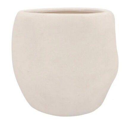 LISBOA WHITE POT 16X16X15CM